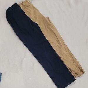 Navy and Tan Jogger Pants